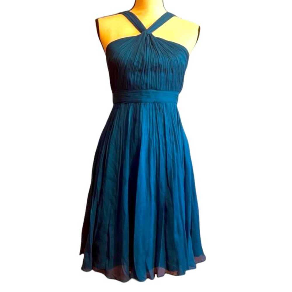 J. Crew Halter Sinclair Silk Chiffon Dress Size 2